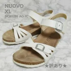 訳あり★ NUOVO サンダル ホワイト ストラップ XL ウェッジソールのサムネイル