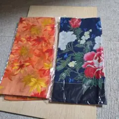 花柄と紅葉柄のハンカチセット