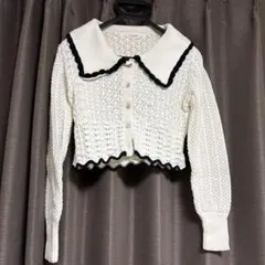 LOWRYSFARM 短丈ニットカーディガン