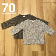 長袖Tシャツ サイズ70 NEXT グレー系