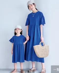 レディースレース袖カットソーワンピース 【半袖】　Mのサムネイル