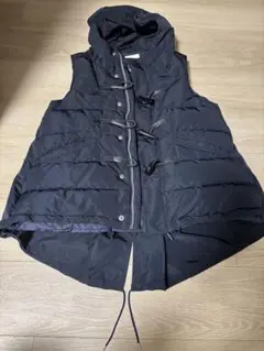 MARECHAL TERRE フード付きダウンベスト ネイビー