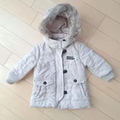 ベージュ 中綿コート フード付き 80cm