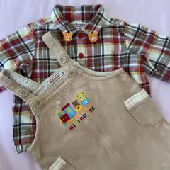 ミキハウス　MIKI HOUSE ロンパース　80 カバーオール　男の子