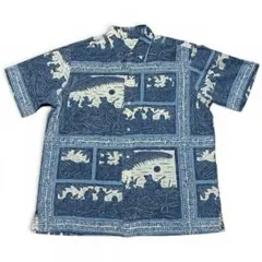 CLOVERU × Urban Island Society アロハシャツ 紺L - メルカリ