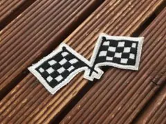 【70's チェッカーフラッグ ワッペン】
