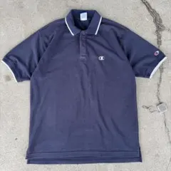 【D1】 Champion チャンピオン ポロシャツ ネイビー Lサイズのサムネイル