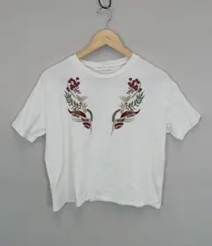 センスオブプレイス 花柄 ボタニカル 刺繍 Tシャツ F AA75-21A066