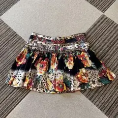 Just Cavalli ミニスカート フレア 花柄 レオパード 40のサムネイル