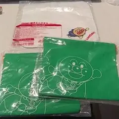 アンパンマン　オリジナル親子ミニタオル１枚、アンパンマン巾着袋２枚