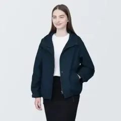 無印良品　撥水　フードジャケット　Lサイズ ダークネイビー　レディース　新品