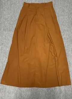 極美品 LEPSIM オレンジ 単色 ウエストゴム ロングスカート レプシィム