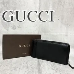 【美品】GUCCI 長財布 ラウンドファスナー 黒