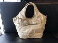 【値下げしました‼︎】kate spade リボンハンドバッグ ゴールド