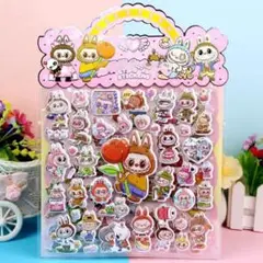 残りわずか❣️ラブブ　ぷくぷくシール　2ページ