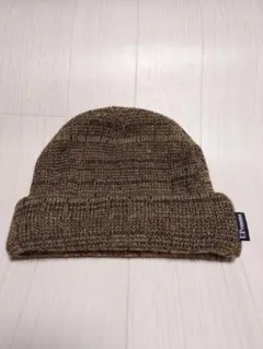 Ｍ〜Ｌサイズ リブ編み ブラウン系 ニット帽 up renoma