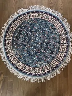 最後の一枚、225万ノット！本場イラン産 絨毯！円形100cm‐201631
