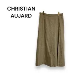 【クリスチャンオジャール】ロング丈　プリーツスカート　シンプル　上品
