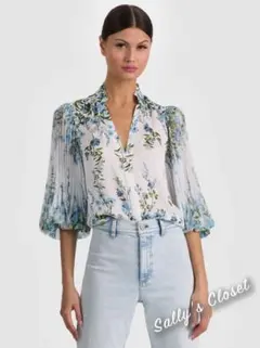 ❣️26新作 ♡ Alice+Olivia 花柄長袖ブラウス 新品♡　717のサムネイル
