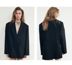 ZARA ダブルブレスト仕様オーバーサイズブレザー XS