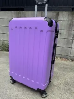 Мサイズ新品未使用ガード付スーツケースキャリーケース　紫色60L3-5泊軽量