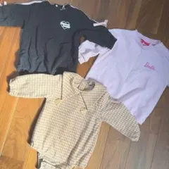 バースデイ ベビー長袖ロンパース 3点セット 女の子
