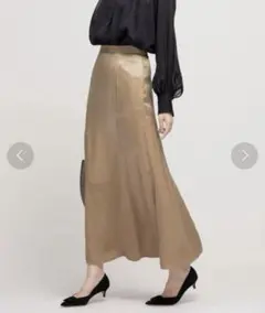 nano・universe サテンマキシ丈ロングマーメイドスカート