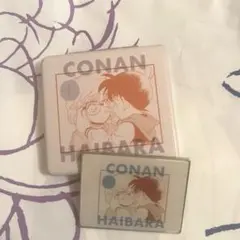 名探偵コナン 3coins スリコ ミラー ピンバッジ 江戸川コナン 灰原哀