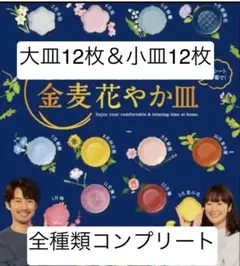 新品未使用・全種コンプリート】金麦 花やか皿 12枚セット 日比谷花壇