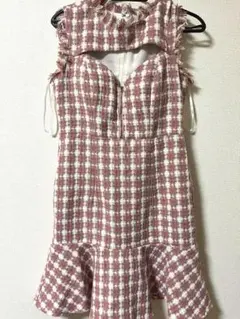 Jewels/キャバドレス/ツイード/マーメイドスカート/ピンク