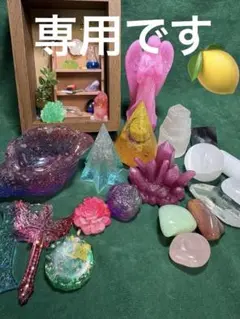 オルゴナイト／ハンドメイド／材料／資材✨キラキラレッド&クリア