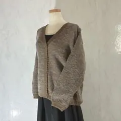 Chenille Knit V-Neck Cardigan 森ガールのサムネイル