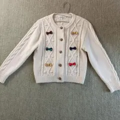 美品‼️【familiar】 アイボリー カーディガン 150★
