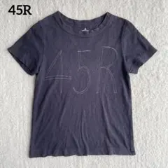 45R ビッグロゴ 半袖 Tシャツ ネイビー インディゴ 藍 カットソー 刺繍のサムネイル
