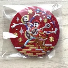 ディズニー　刺繍缶バッジ　リメンバーミー