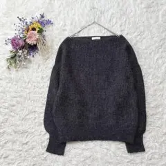 美品＊アースミュージックアンドエコロジー　ウール　モヘヤ　ニットセーター　グレー