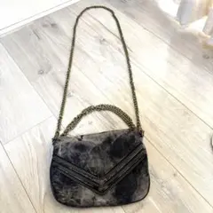matt&nat⭐︎デニムチェーンショルダーバッグ　2WAY ウォッシュ加工