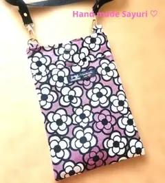 カメリア花柄　サコッシュ ショルダーポーチ　164