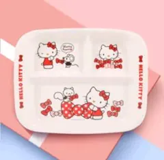 ハローキティ 　メラミン製　食器プレート　3仕切り皿