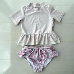 ブランシェス　水着　110 女の子　ピンク　花柄