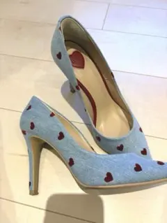 ダイアナ　DIANA ハートデニムパンプス　極美品　24