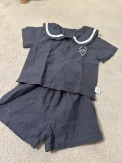 セーラー襟付きショートパンツセット