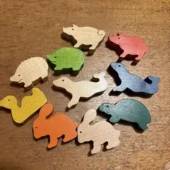 木製動物10個