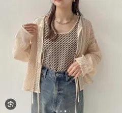柄ニットタンクトップ LOWRYSFARMのサムネイル