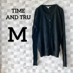 ❄️冬物セール❄️TIME AND TRU 【S】ブラック シンプル　カーディガン