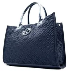 美品 トリーバーチ エラ トートバッグ キルティング 肩掛け A4可 ネイビー