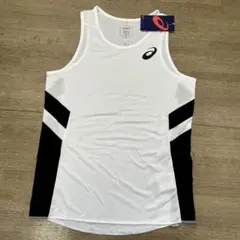 ASICS ランニングシャツ XL ホワイト/ブラック
