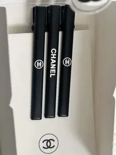 CHANEL ブラック ヘアピン 3本セット ノベルティー