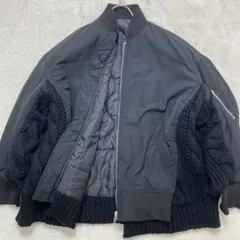 完売品✨美品 antiqua アンティカ ニットドッキングジャケット MA-1