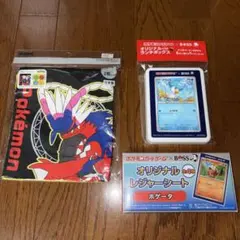 ポケモンマチ付き巾着2枚組、ランチボックスとレジャーシート